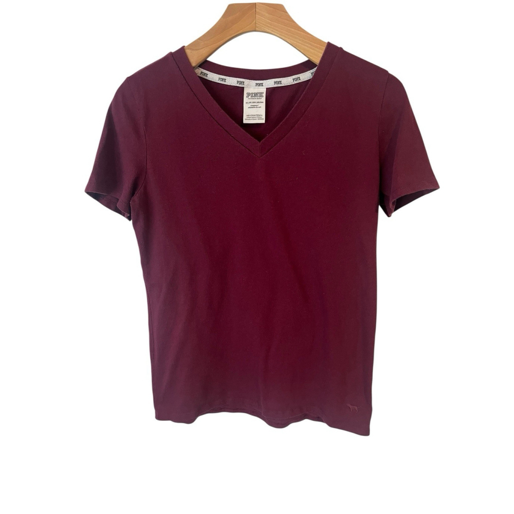 PINK Victoria's Secret Burgundy Sleepwear T Shirt XS